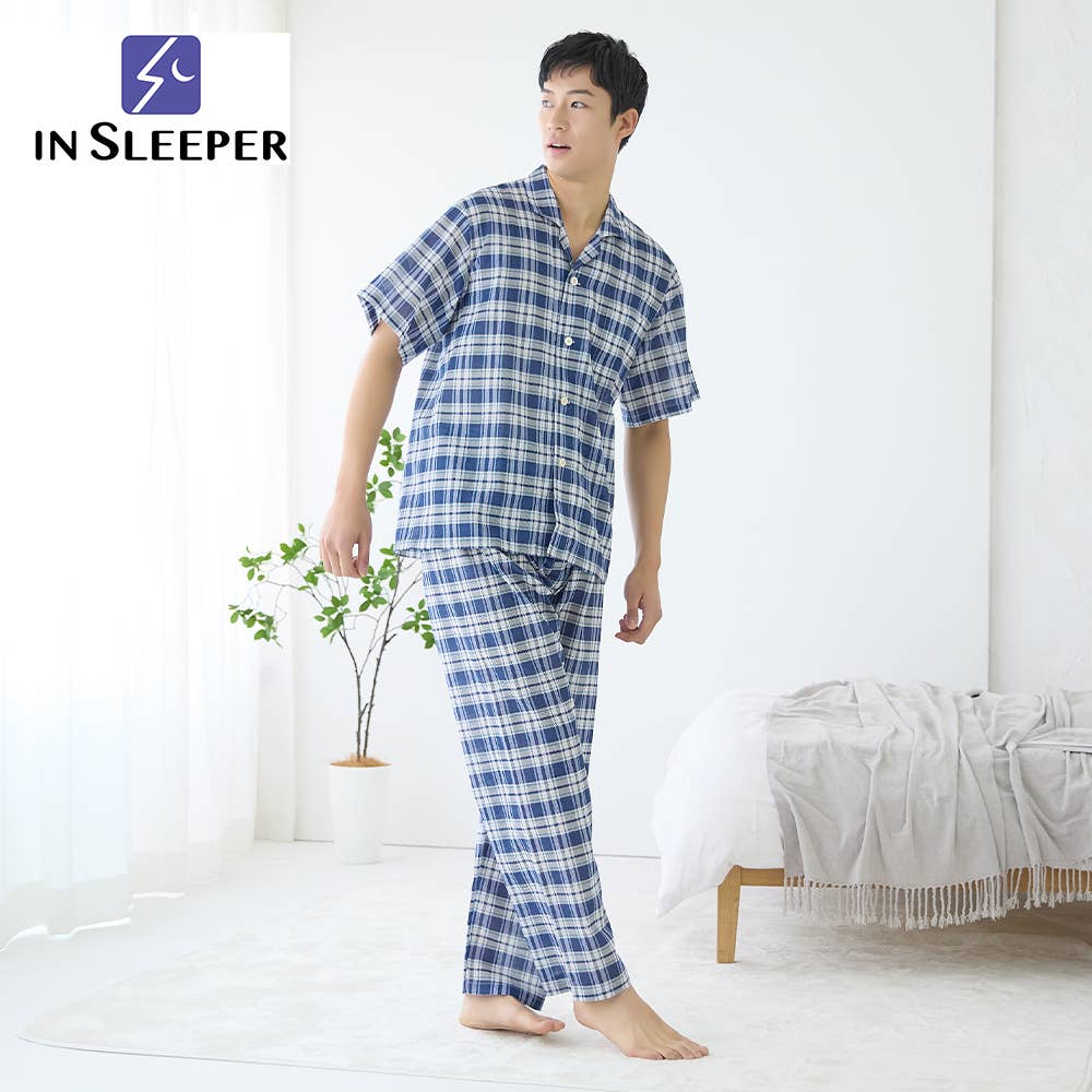 綿100%  パジャマ 半袖長パンツ【SALE】